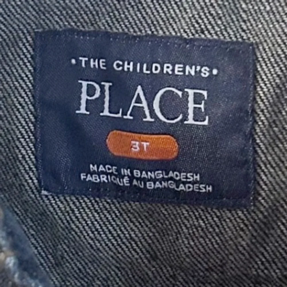 The Childrens Place Kids Denim Jacket Blue Size 3T Toddler Boys Girls‎ Trucker